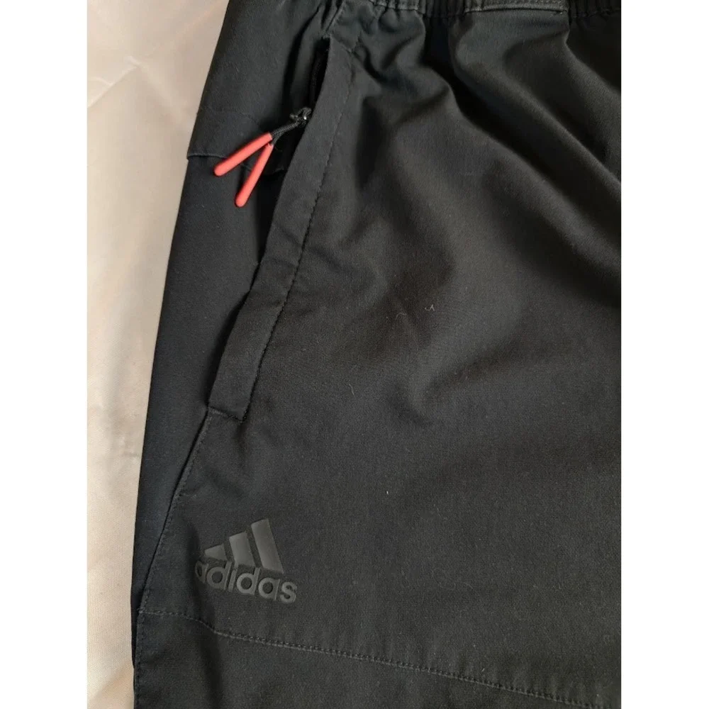 Adidas TH PNT Twill Sports Joggers Pants Black Belted Pants Men's S